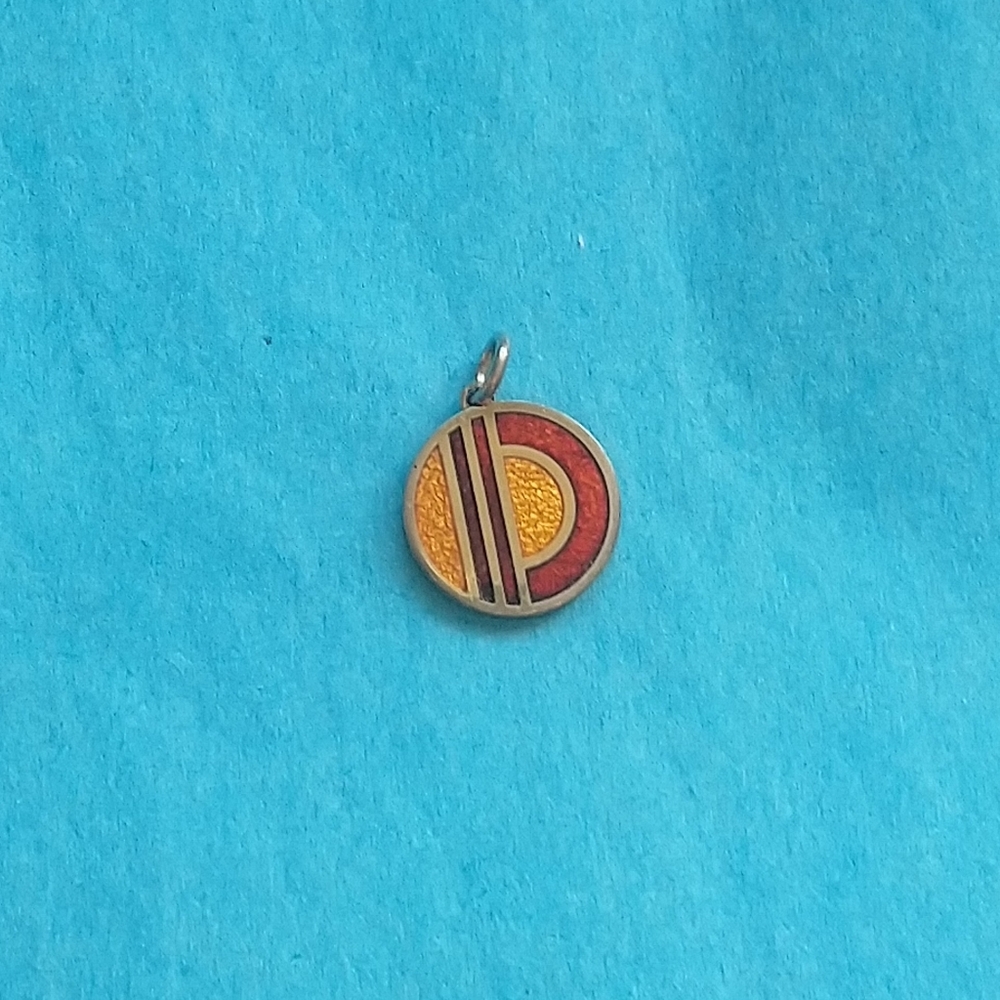 Vintage Canadian Artisan Modernist Enamel Pendant